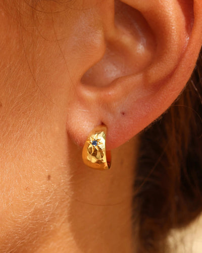 Mia Baby Sapphire Hoops