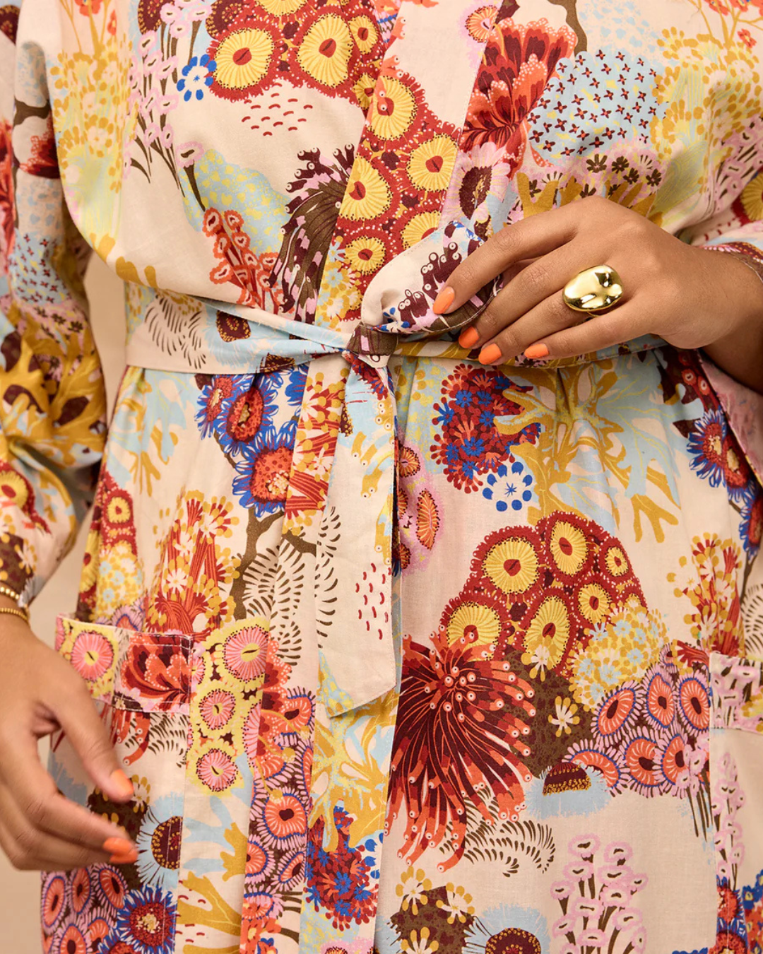 Sage X Clare Cotton Robe