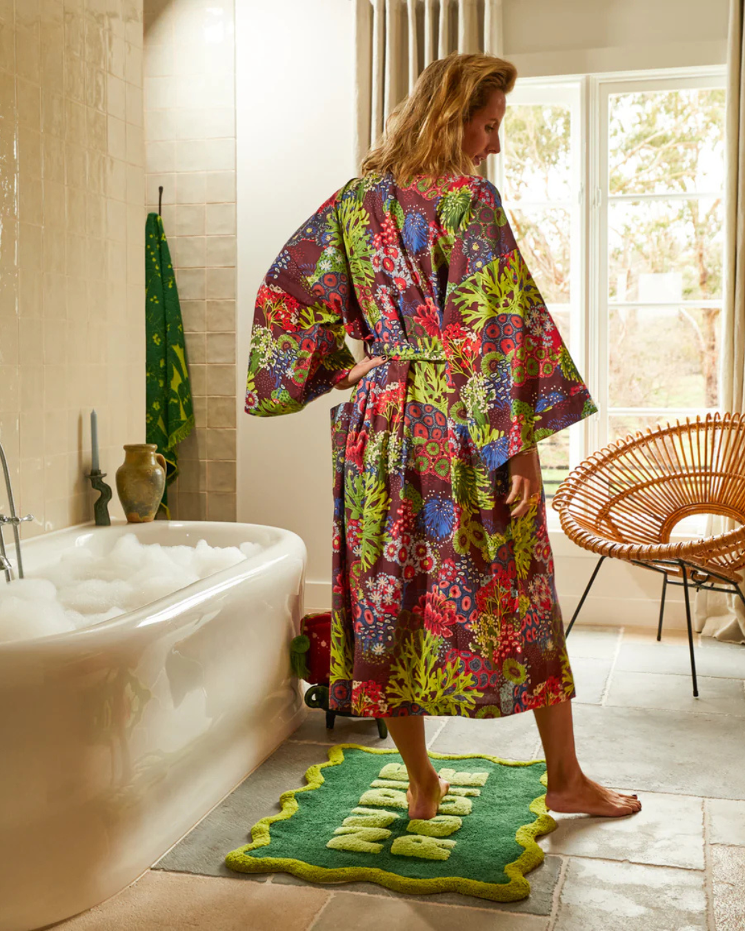 Sage X Clare Cotton Robe