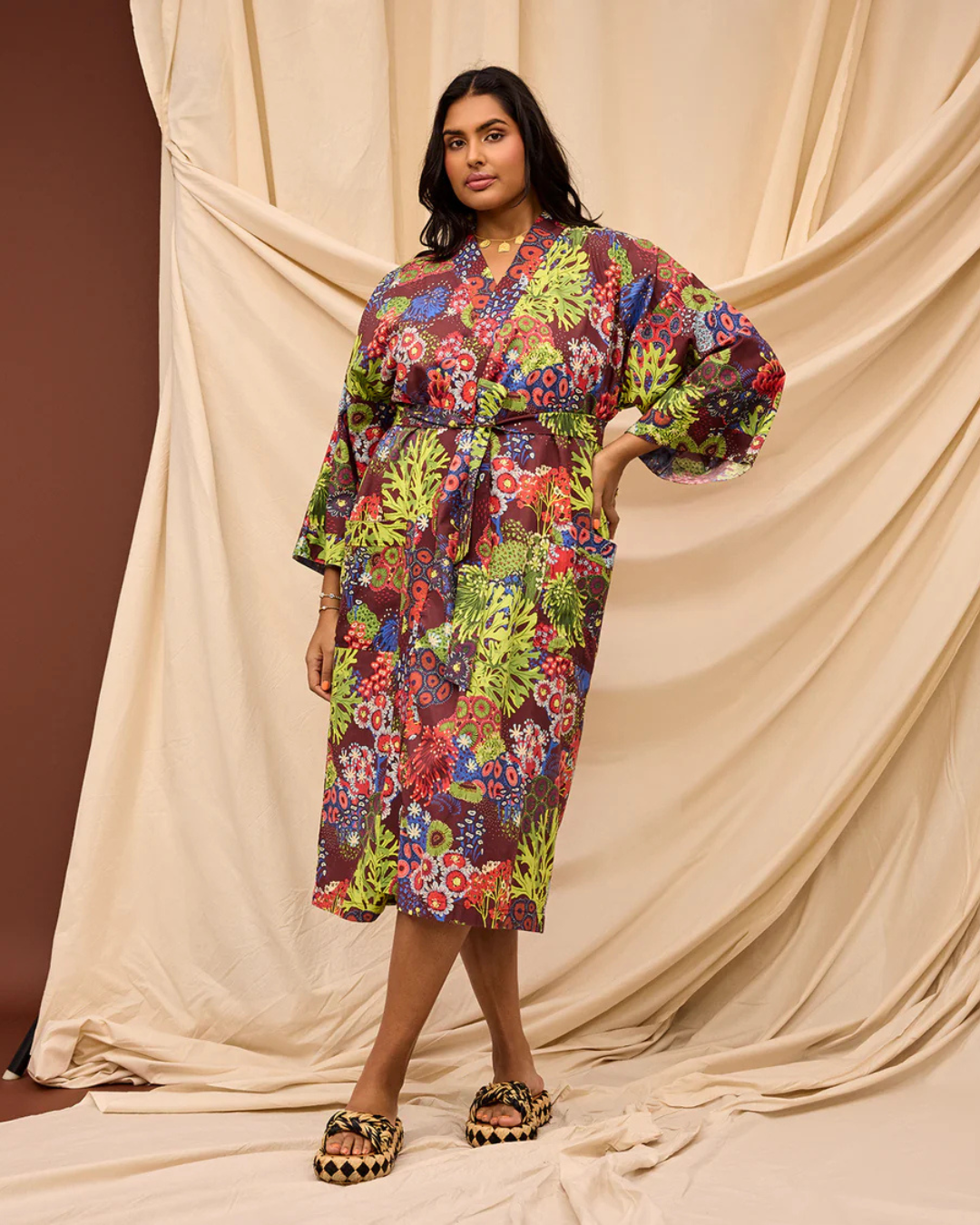 Sage X Clare Cotton Robe