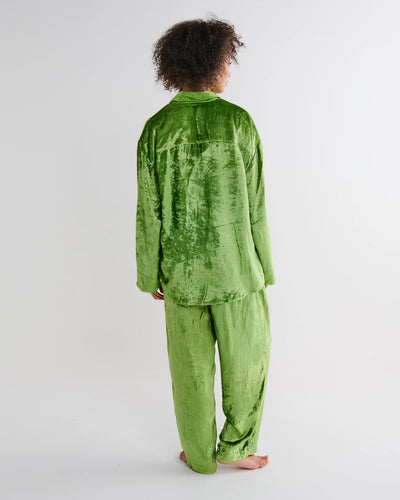 Kip & Co Velvet Long Sleeve Shirt & Pant Pyjama Set