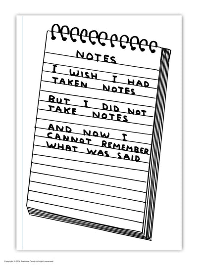 David Shrigley A6 Notebook