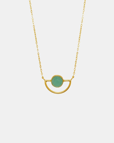 Elise Aqua Chalcedony Pendant Necklace