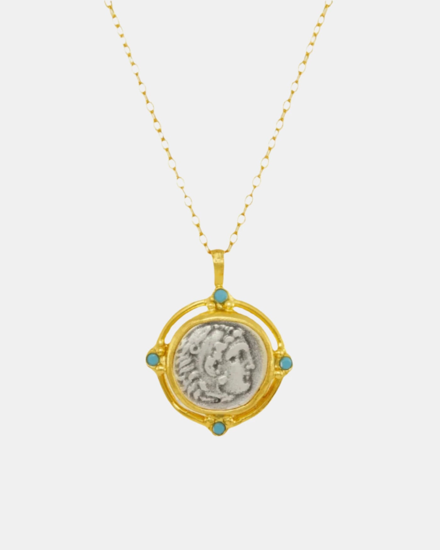 Alexander Mixed Metal & Turquoise Pendant Necklace