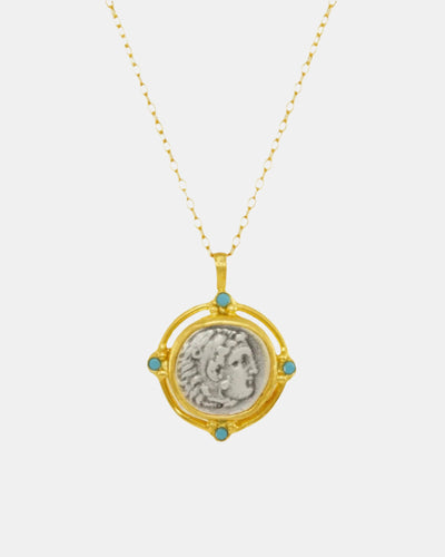 Alexander Mixed Metal & Turquoise Pendant Necklace