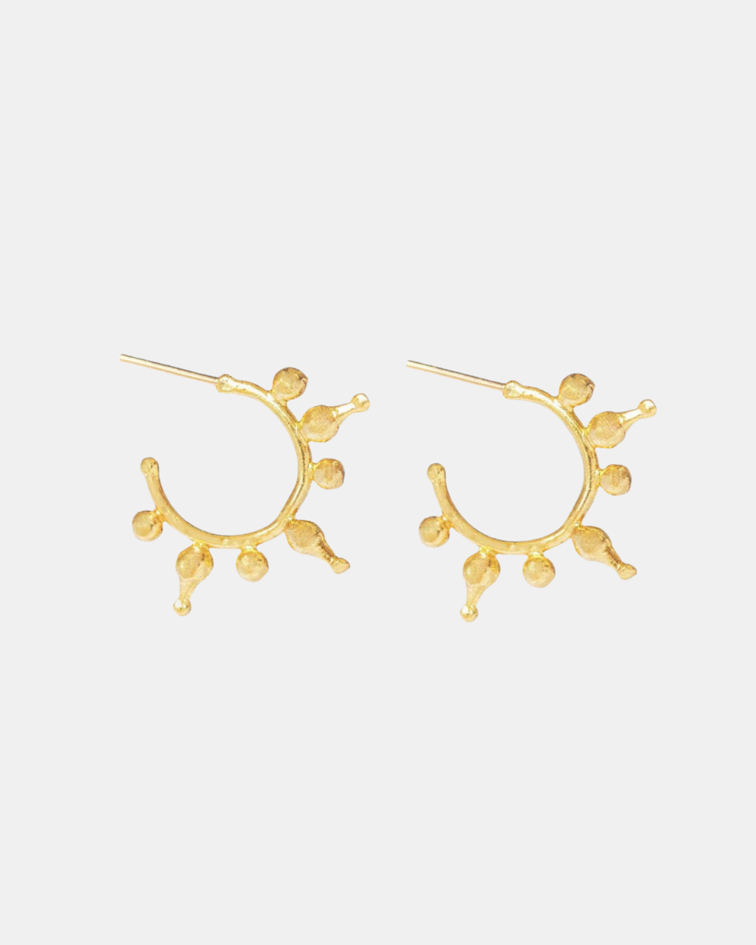 Jale Antique Gold Hoop Earrings