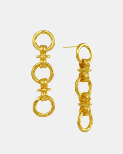 Zehra Chain Drop Stud Earring