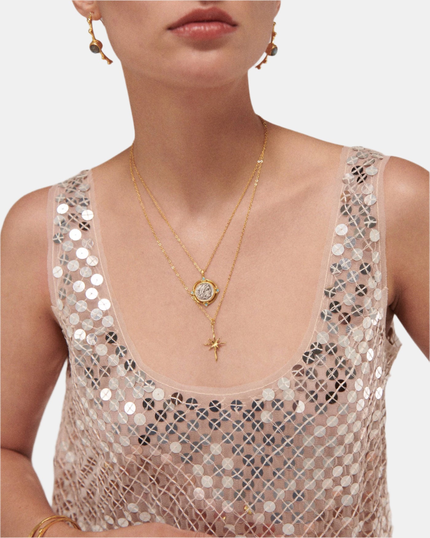 Alexander Mixed Metal & Turquoise Pendant Necklace