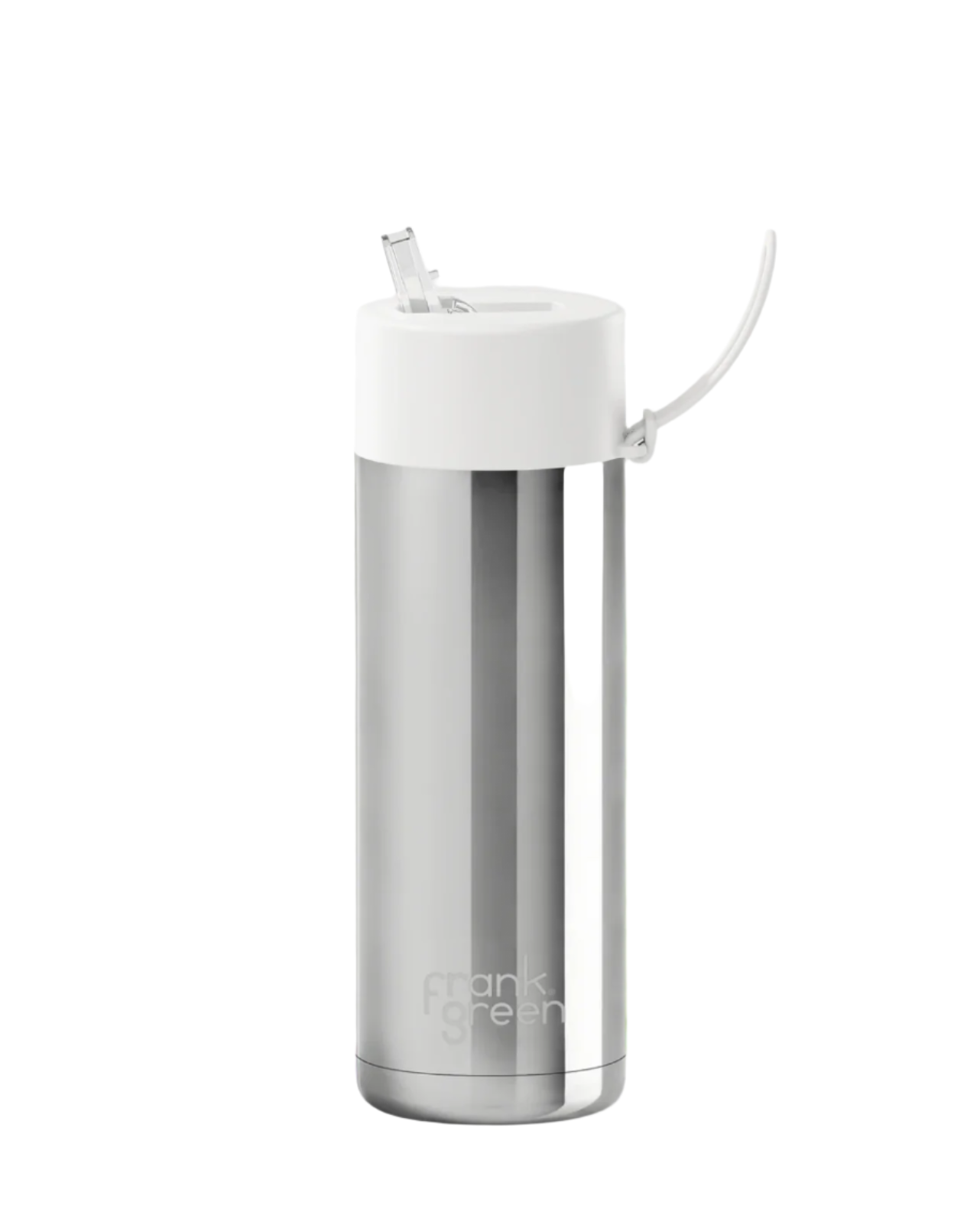 Frank Green Ceramic Reusable Bottle / Chrome Edition / 20Oz W Straw