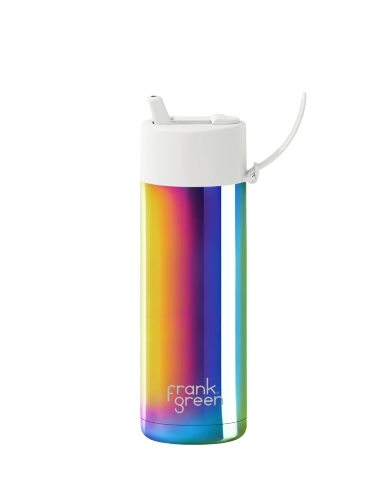 Frank Green Ceramic Reusable Bottle / Chrome Edition / 20Oz W Straw
