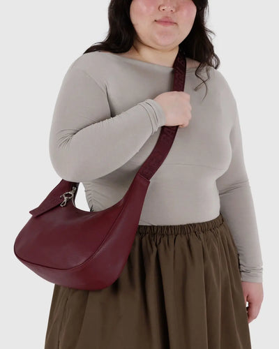 Baggu Recycled Leather Medium Crescent Bag