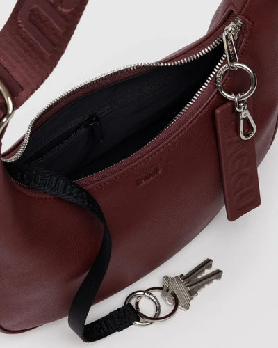 Baggu Recycled Leather Small Crescent Bag
