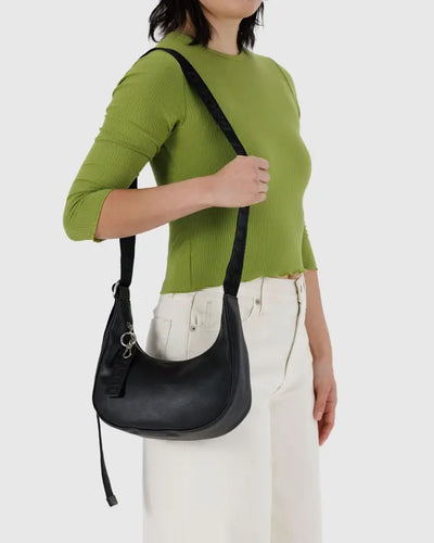 Baggu Recycled Leather Small Crescent Bag