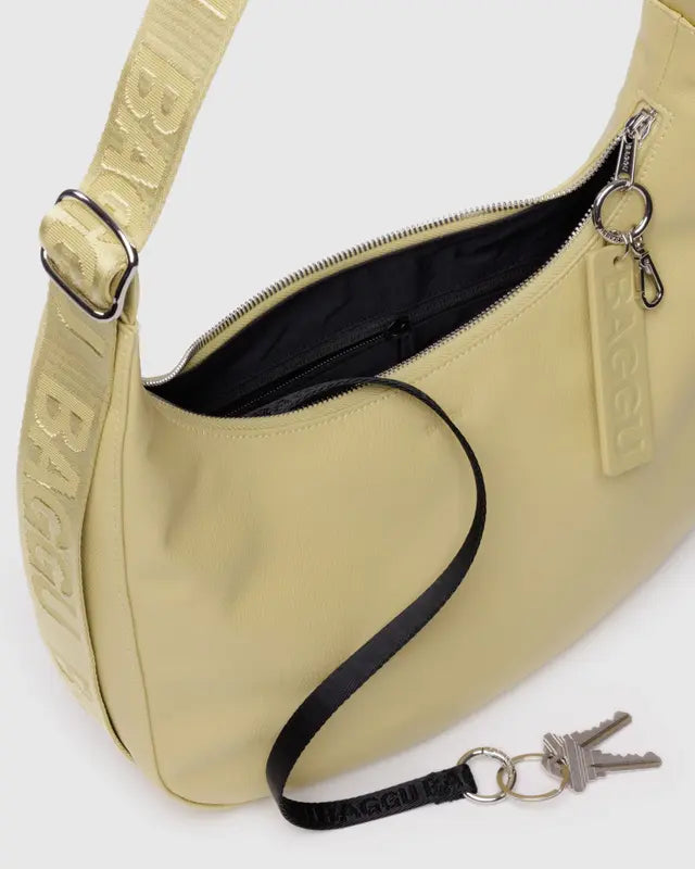 Baggu Recycled Leather Medium Crescent Bag