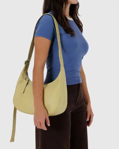 Baggu Recycled Leather Medium Crescent Bag