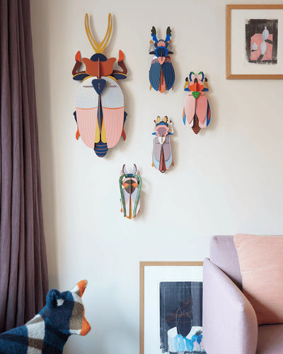 Studio Roof Wall Art A4 / Beetles