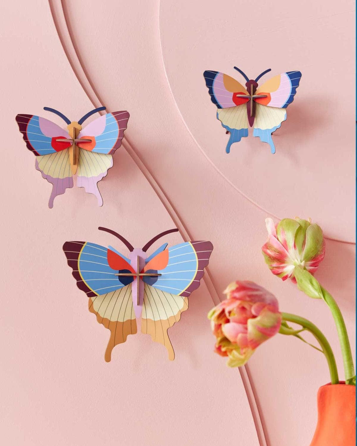Studio Roof Wall Art / Butterflies /  Set Of 3