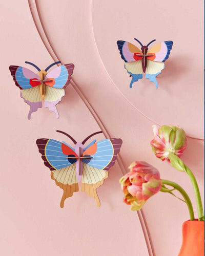 Studio Roof Wall Art / Butterflies /  Set Of 3