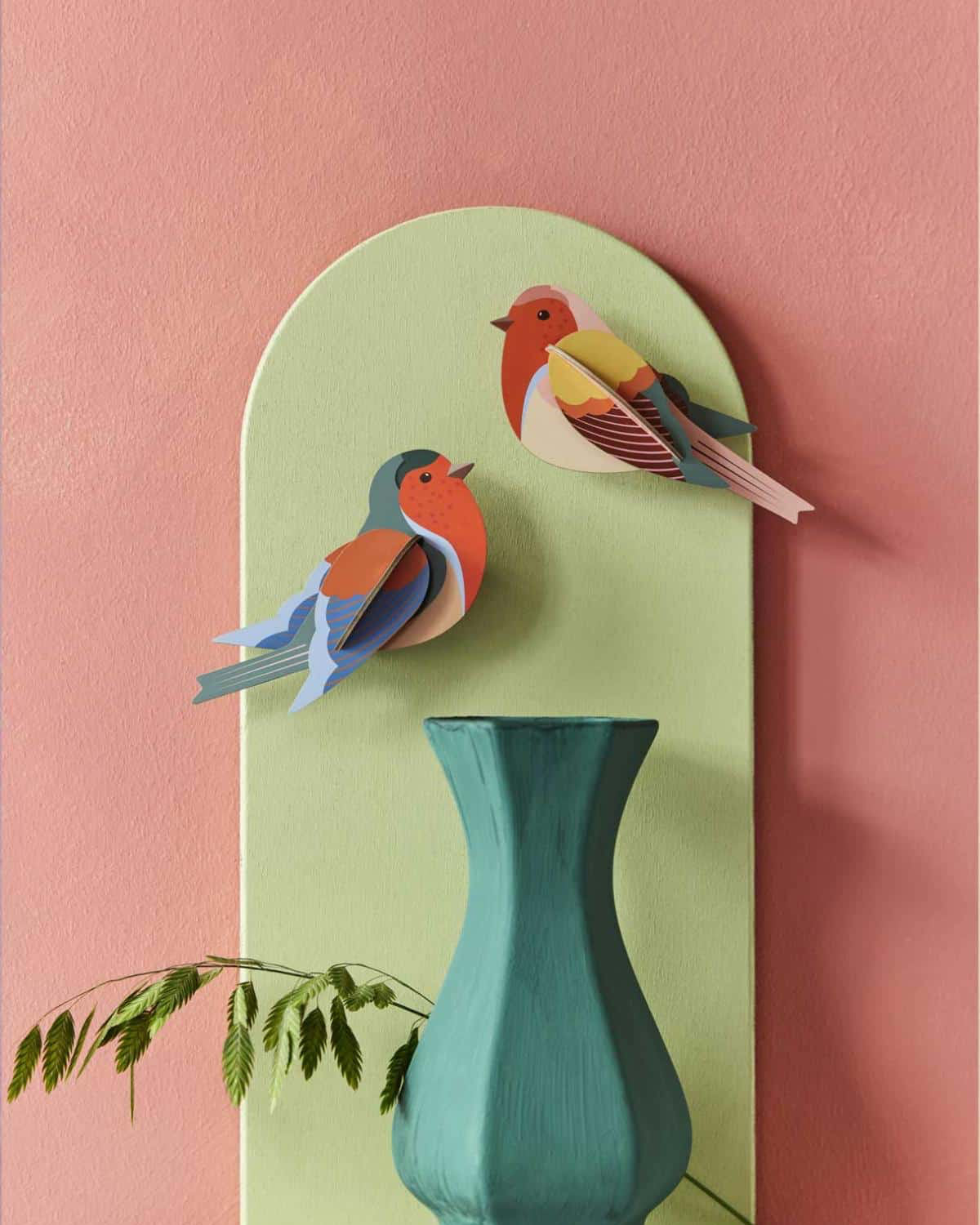 Studio Roof Wall Art  / Garden Birds / Set Of 2