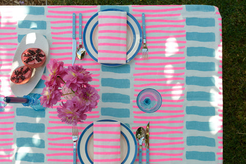 Aqua Door Tablecloth